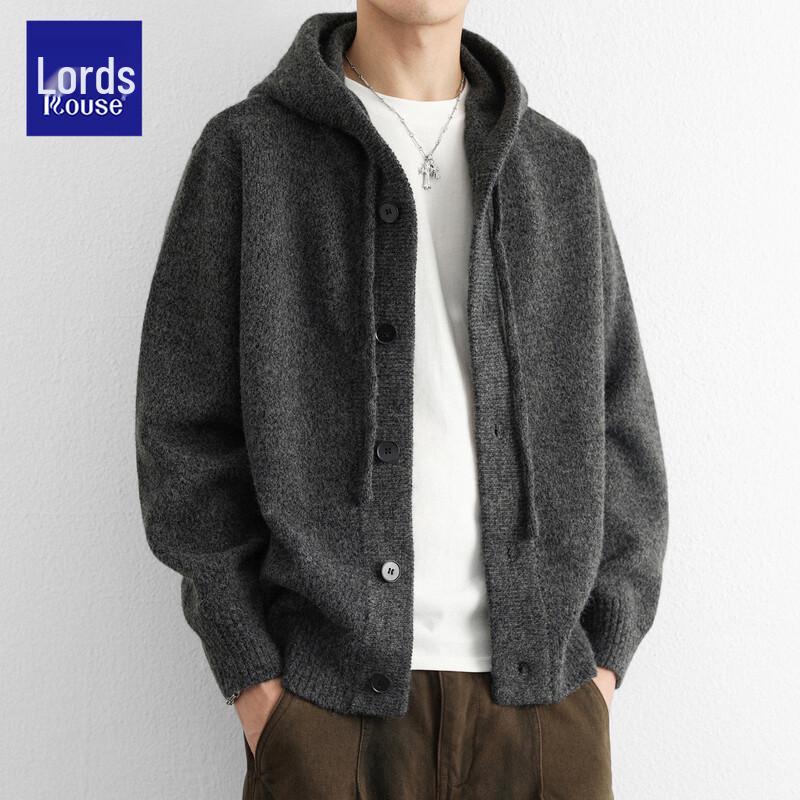 Cardigan lavorato a maglia con zip oversize stile americano da uomo Loz