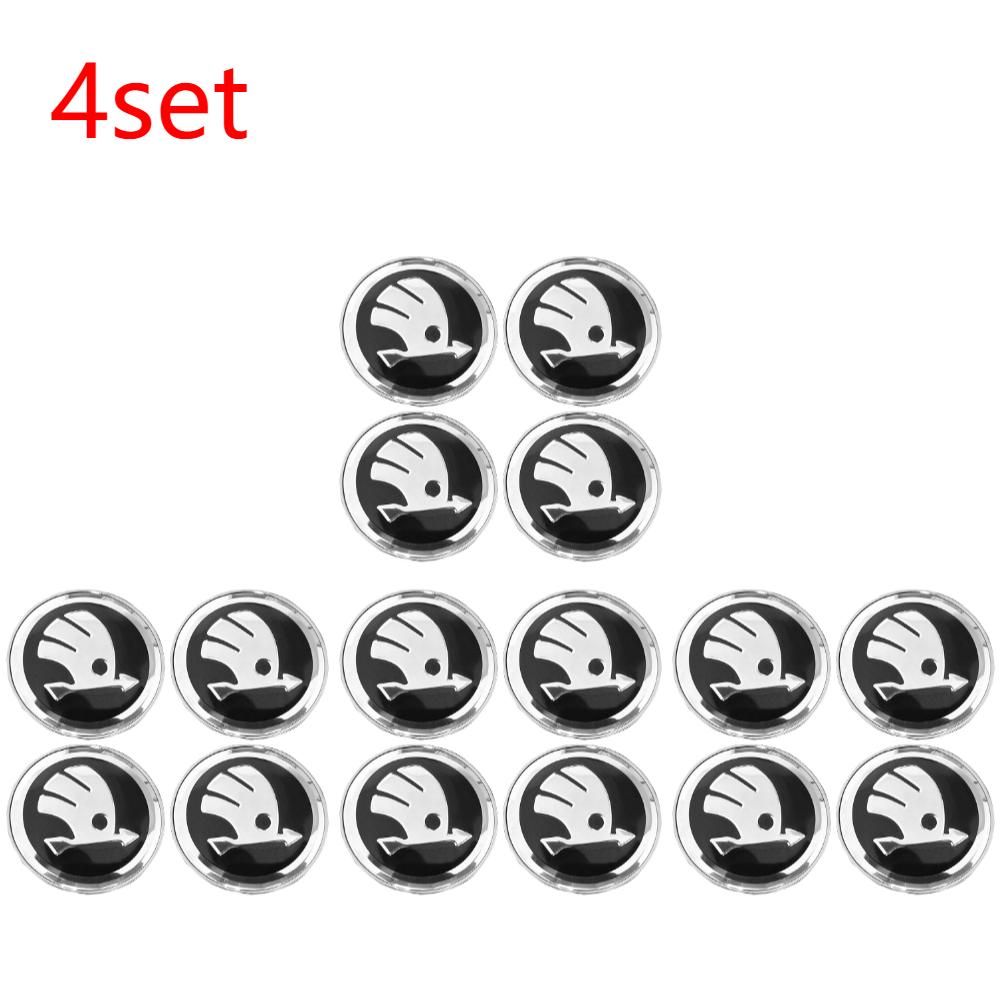 2025 Hot 1-5Sets Genuine Wheel Centre Cap Black 60MM Hub Cover for Skoda Octavia Fabia High Quality Durable Protection Easy Inst