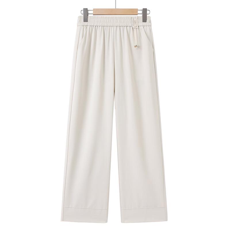 Women s Elastic Waist Straight-Leg Casual Pants 5XL