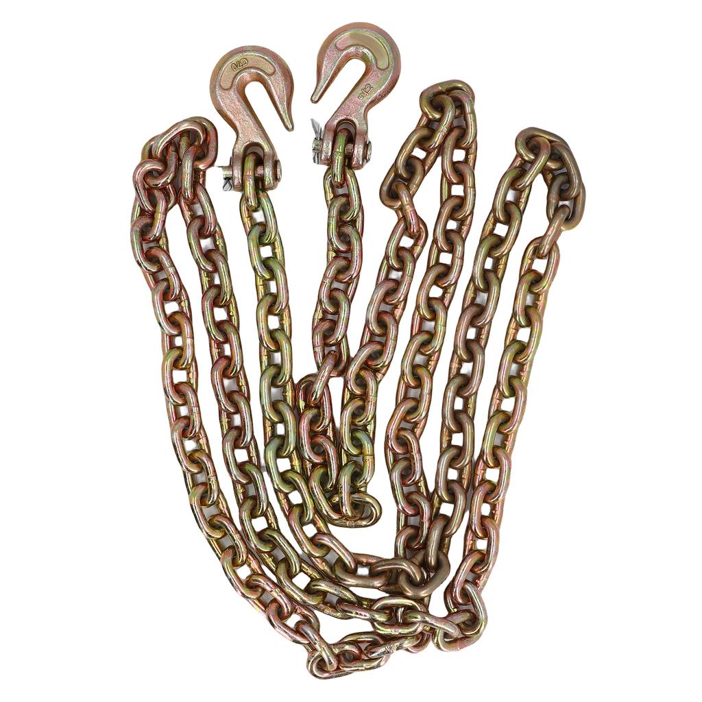 Binder Chain Double Clevis Grab Hook 10FT Length G70 Mn Steel Transport Binder Chain for Towing