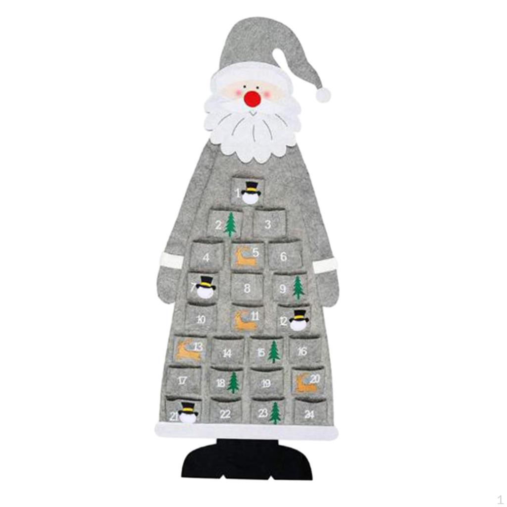 Festive Santa Claus Advent Calendar - Handcrafted Hanging Gift for Kids and Office Decor