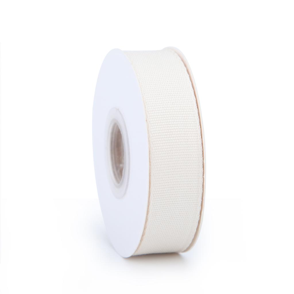 5/8 Inch Eco-Friendly Poly-Cotton Ribbon Recycled Biodegradable Ribbons for Gift Wrapping and Shopping Bag