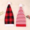 Christmas Elf Knitted Caps for Adult Lovely Striped Hat Santa Hat for Holiday Family Gathering Party Costume Hat