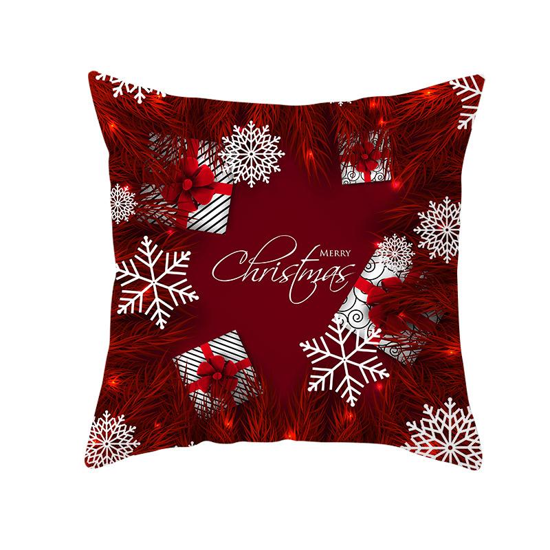 Red Series Christmas Pillow Covers for Home Use, Peach Skin Pillow Covers, Sofa Cushion Covers