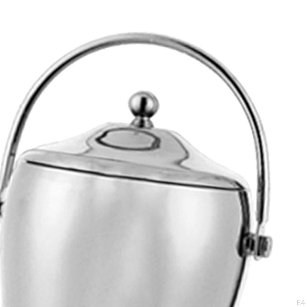 Doppelwandiger Eiswürfelbehälter Isolierte Edelstahlbehälter Metall Getränke-Wanne für Zuhause