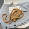 Fashion Portable Phone Purse Hollow-out Woven Solid Color Shoulder Handbag Crochet Lightweight Mobile Phone Bag Gifts