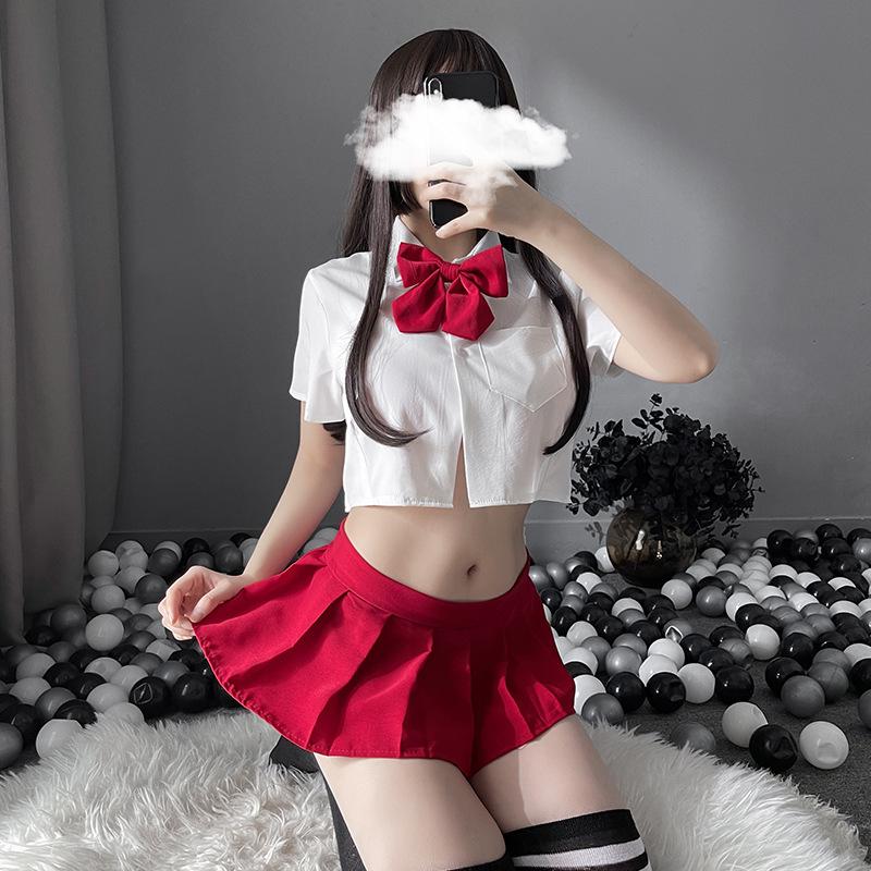 Sexy Sexy Student Dress Jk Uniform Pleated Skirt Seduction Cute Plaid Suit Sailor Role Performance