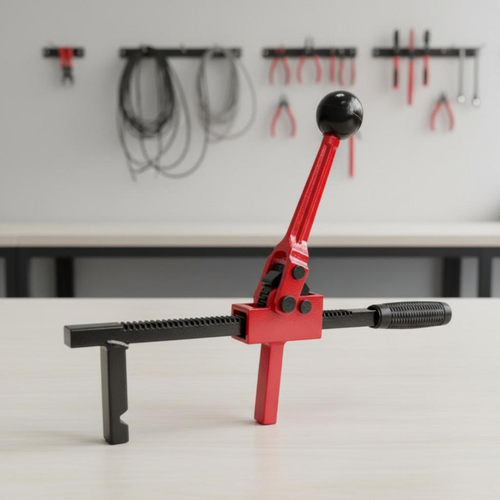Fence Mesh Tightening Tool with Hooked Jaw Sturdy Toothed Rack Tensioning