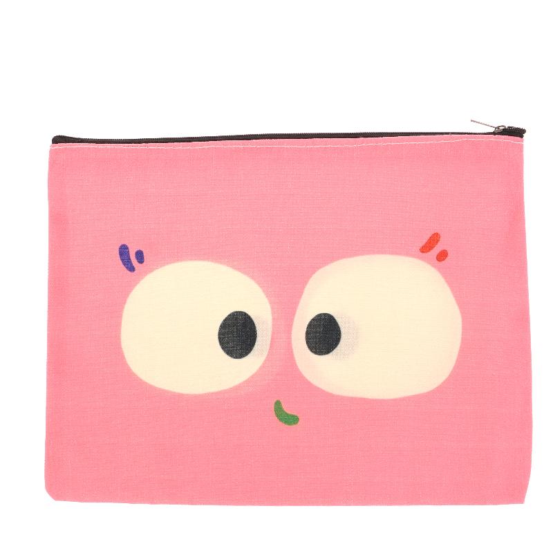 

Cute Pink Big Eye Cosmetic Bag Creative Clutch Makeup Bag Travel Toiletry Bags Large Capacity Stationery Storage Pouch Girl Gift 26*20cm