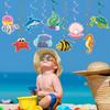 Colorful Ocean Animals Hanging Flag Fish Summer Theme Pendant Party Favors