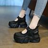 Fashion 7CM New Chunky Sneakers 2024 Autumn Casual Vulcanized Shoes Woman High Platform Breathable Mesh Sneakers Women Sports Dad Shoes