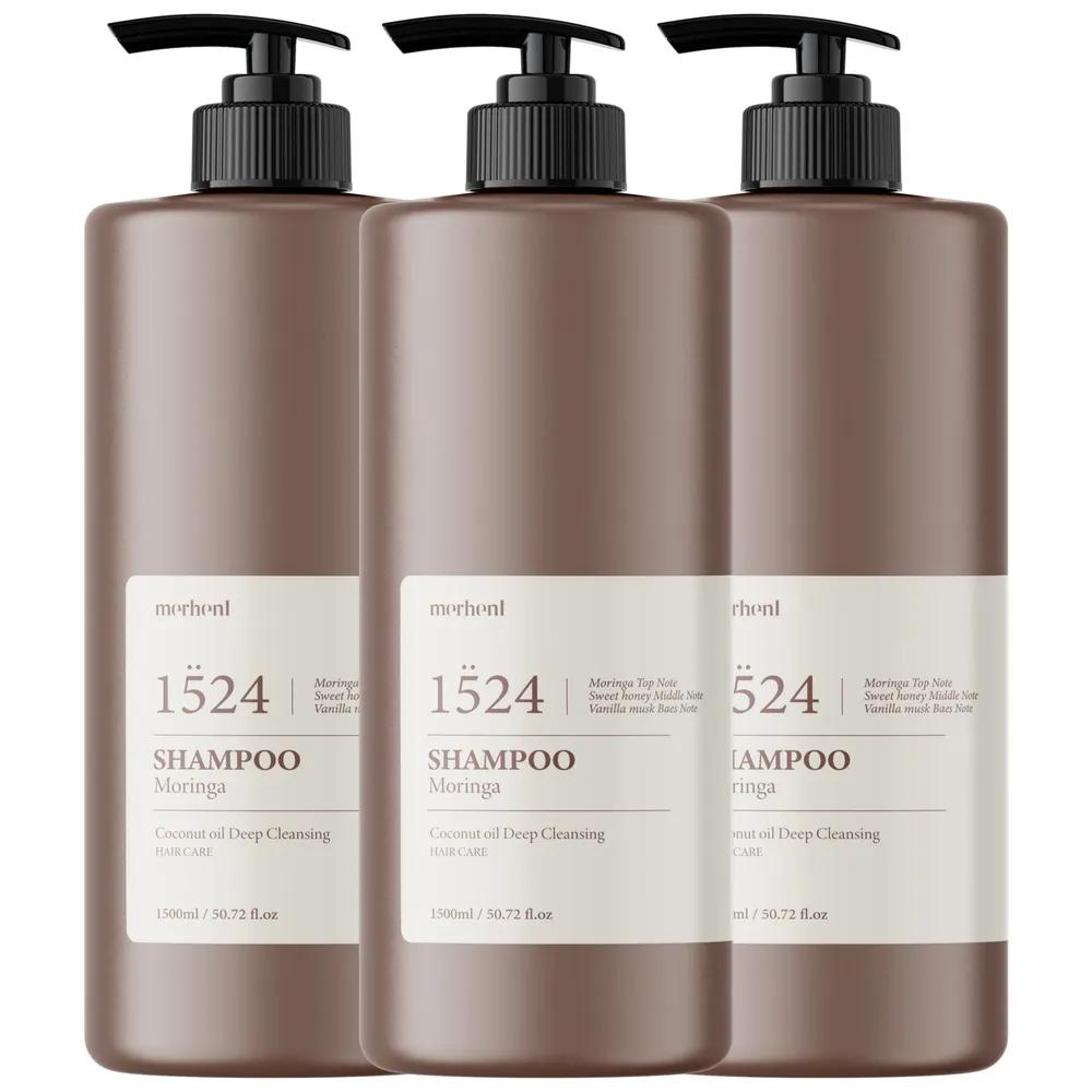 

Merhent Coconut Oil Deep Cleansing Large Size Shampoo 1500ml x 3 Bottles Mildly Acidic Scalp Salon Scented Shampoo Puberty Oily Dry Skin Perfume 3 x 1500ml Moringa