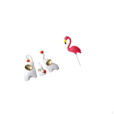 Elephant Family Animal Sculptures And Flamingo Bird Figurine Statues for Living Room Bedroom Desk