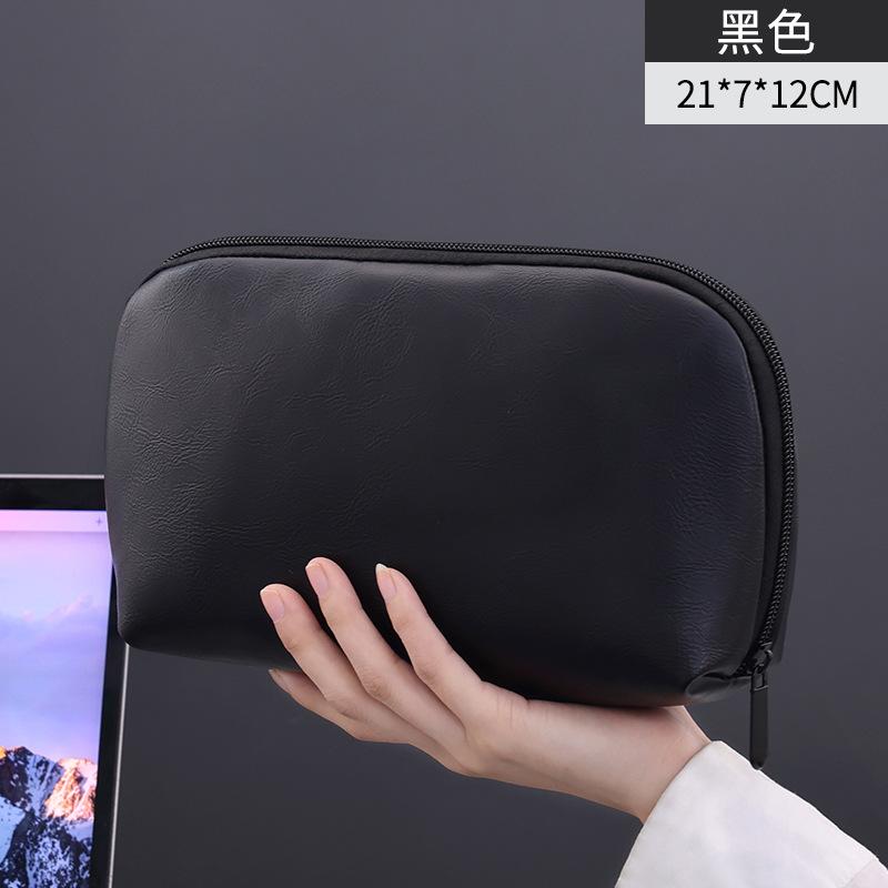 Portable Wire USB Charger Organizer Bag Travel Earphone Powerbank Data Lines Storage Pouch PU Large Capacity Mouse Cable Bag