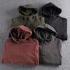 500g Heavyweight Half-Zip Men's Hooded Sweatshirt - Vintage Japanese-Style Trendy Youth Top