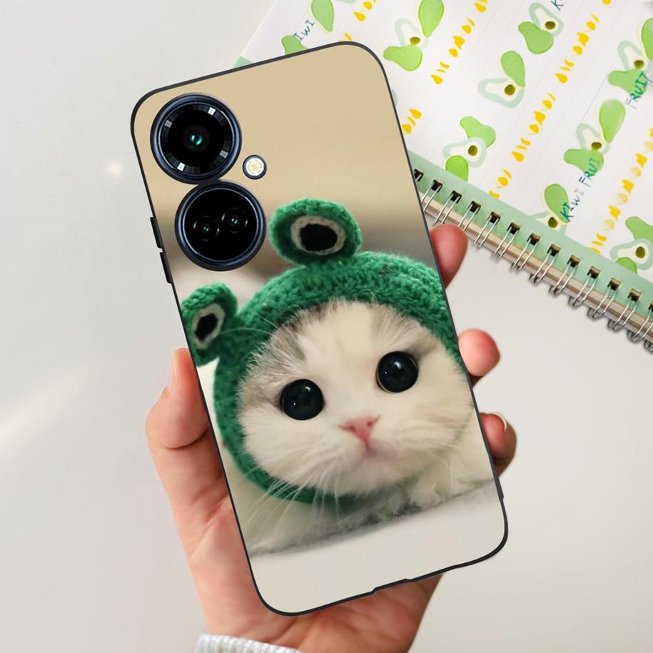 For Tecno Camon 19 Case Camon 19 Pro 5G CI7n Astronaut Silicone Cover For Tecno Camon19 Neo Phone Case Soft Cute Black TPU Cover