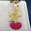 Sparkling Luxury Diamonds Delicious Fruits Keychain Pendant For Women Girls Exquisite Backpack Decoration Accessories Gifts