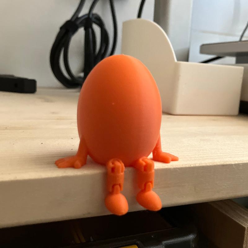Articulated Bunny Egg Figurine Easter Decoration Movable Leg Joint Egg Statue Home Office Desktop Ornament And Gift