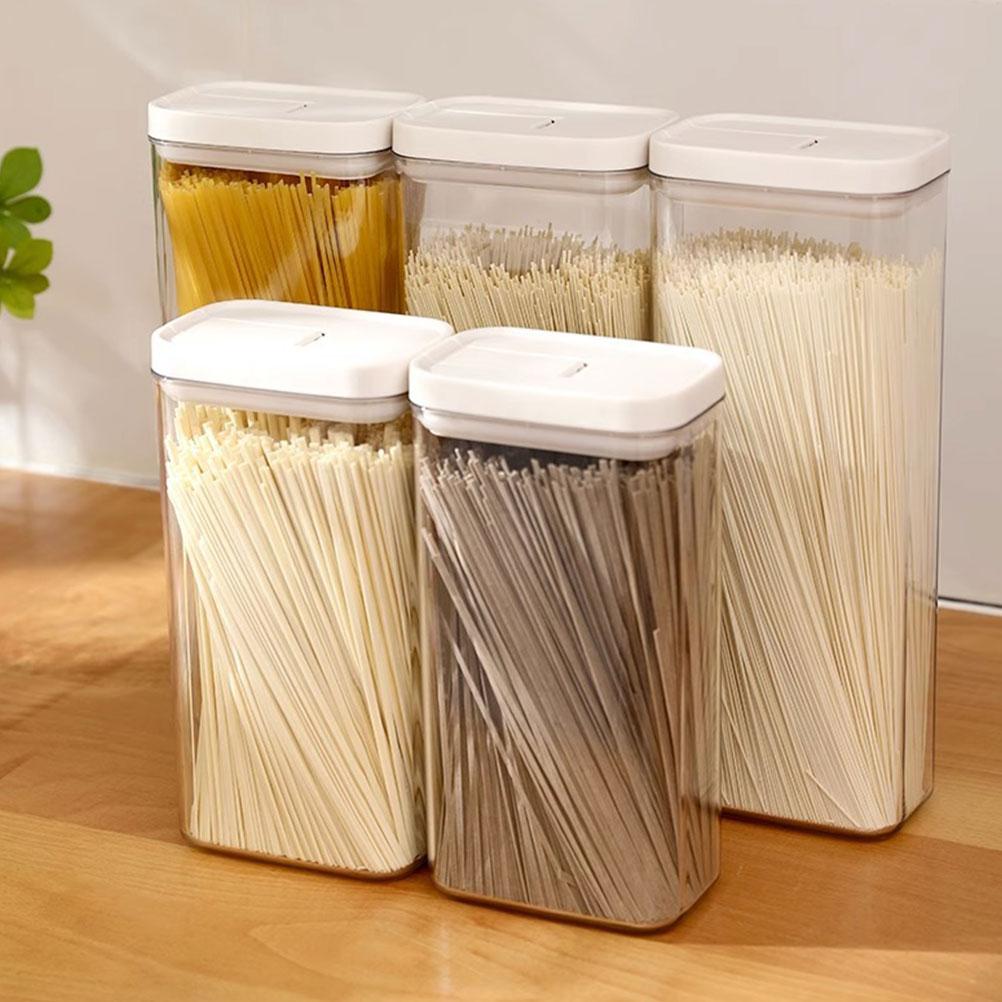 Kitchen Storage Jar Pasta Containers Noodle for Pantry Noodles Sealed Organization and Airtight Plastic Spaghetti