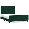 Bed Frame without Mattress Dark Green 140 x 190 cm Velvet