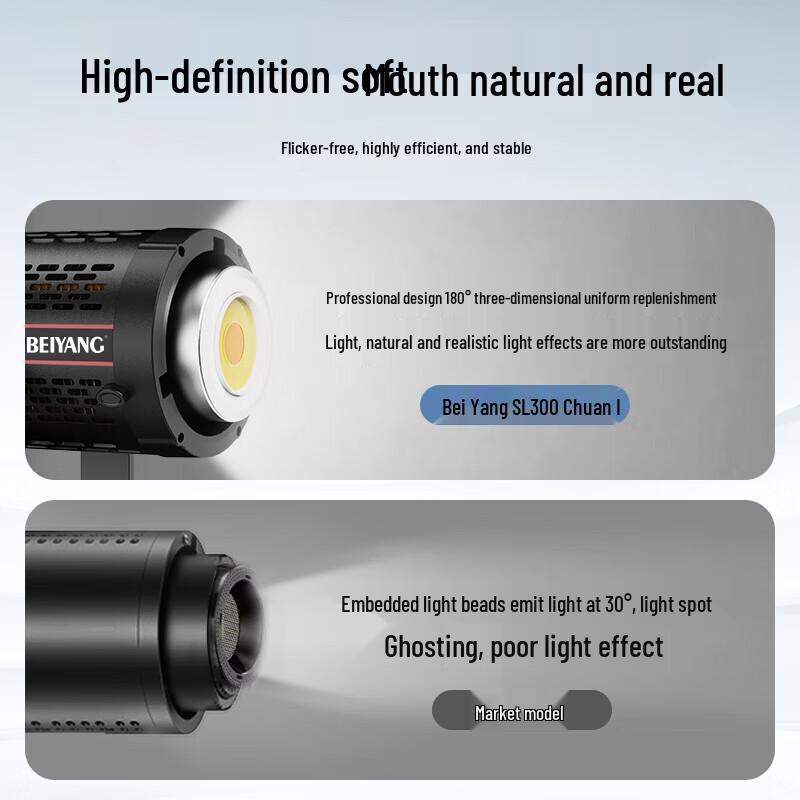 Luz de Preenchimento LED Profissional para Vídeo Beiyang SL300III 300W