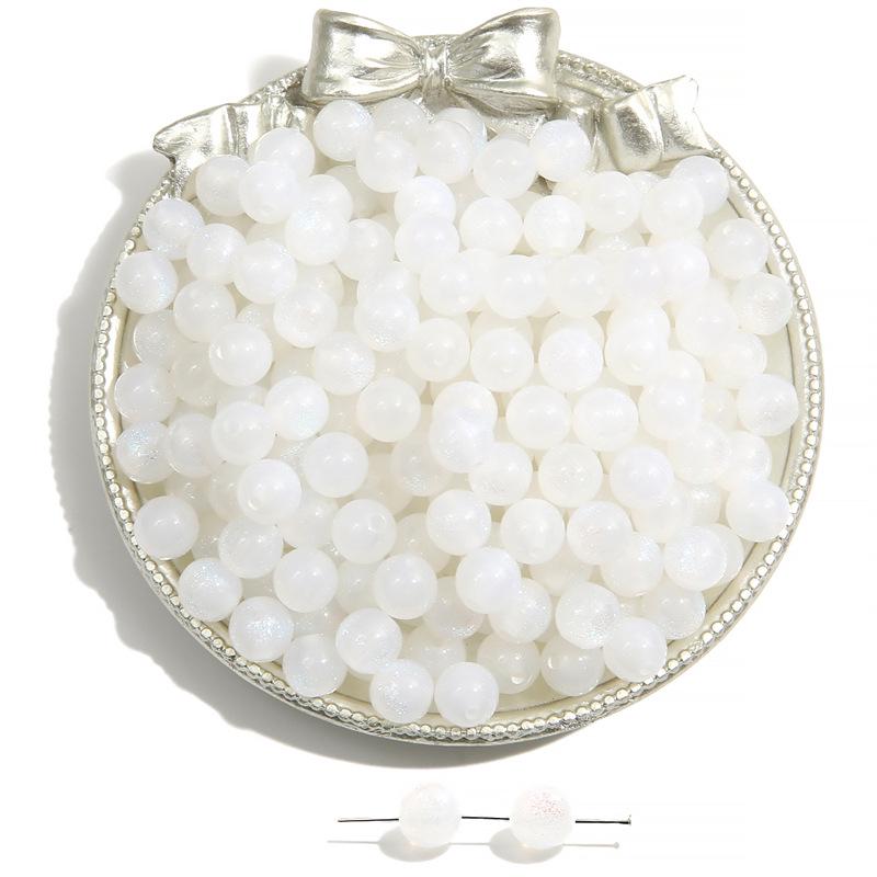 

Dreamy Gradient Mermaid Beads: 8/10/12mm Gold-Sprinkled Starry Sky Round Beads for DIY Handmade Projects 10mm, Hole 2mm, 10 pcs/bag