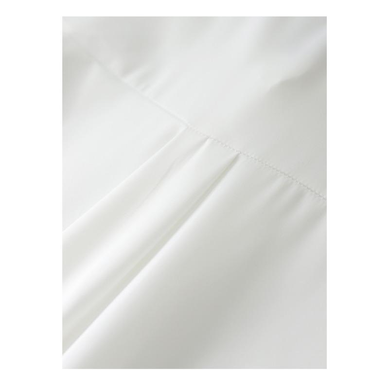 Women S Satin White Loose Fit Long Sleeve Shirt