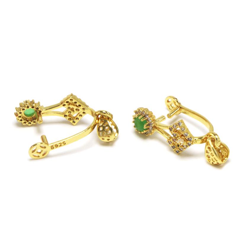 

Кулон Нефритовый Пряжка Мира с Кристаллом, Позолоченный 18 карат, Застежка для Ожерелья, Аксессуар для DIY Ювелирных Изделий розового золота