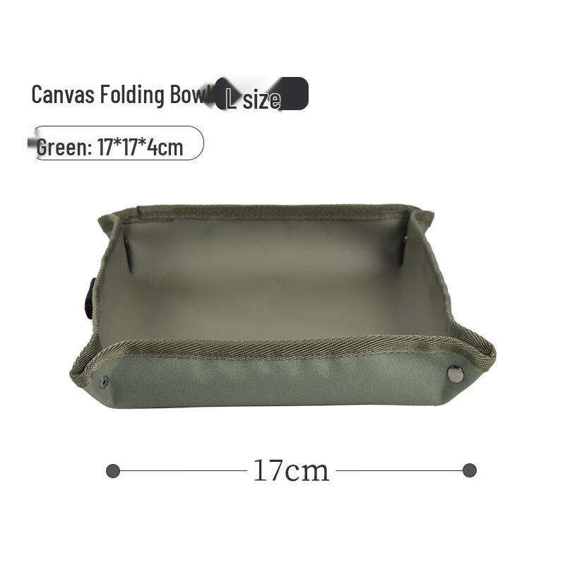 Outdoor Foldable Waterproof Canvas Storage Basin Small 17x17x4cm