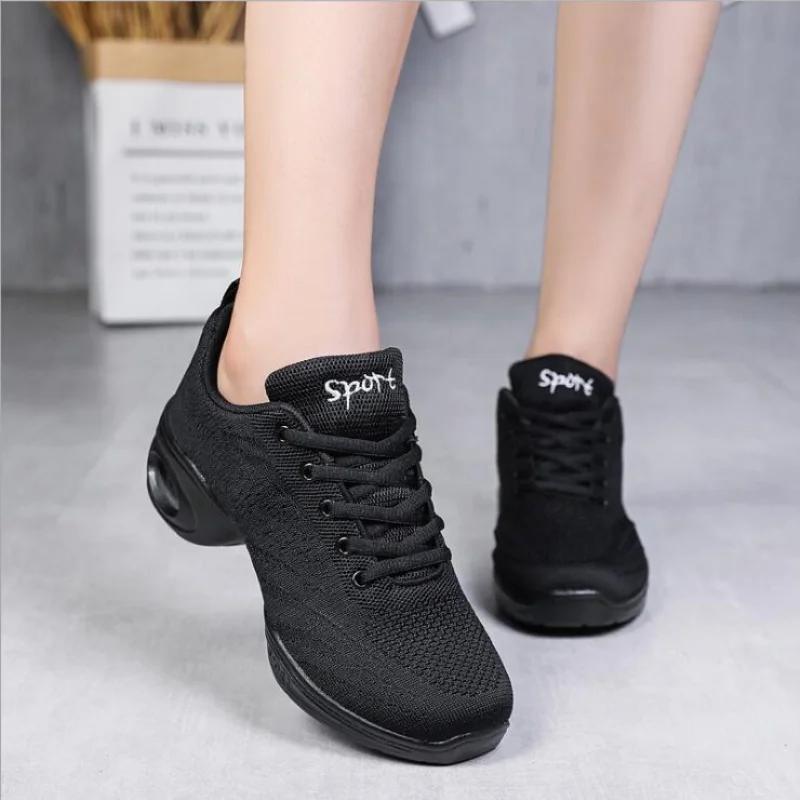 Women Sneakere Practice Shoes Air Design Ballet Shoes for Woman Soft Sole Modern Dance Shoes Mesh Ladies Trainers