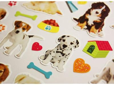 Stickers - Puppies and Their Accessories - Glitter