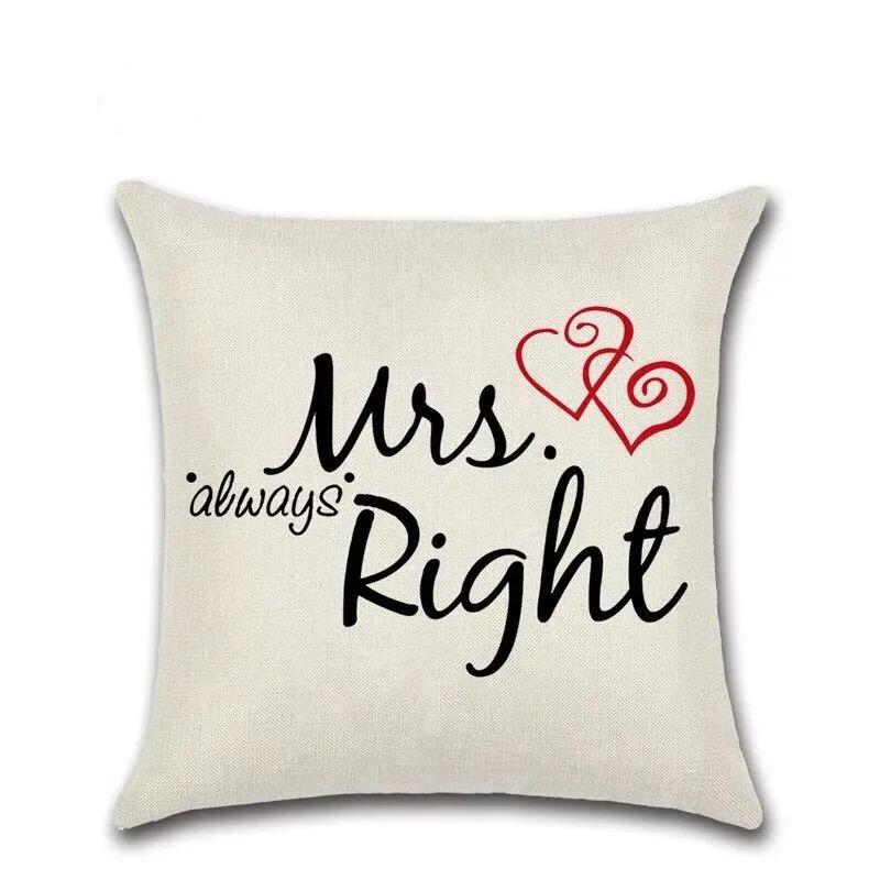 Couple Print Decorative Pillowcases Living Room Office Home Pillowcases Car Ornaments