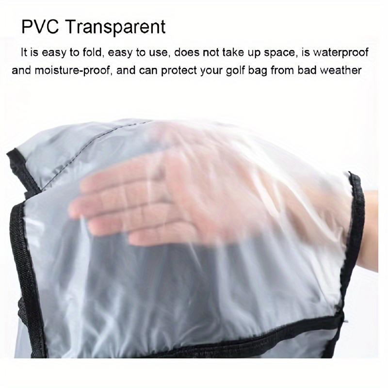 Transparent PVC Waterproof Golf Bag Rain Cover, Waterproof Dustproof Golf Bag Cover, PVC Transparent Golf Bag Protector