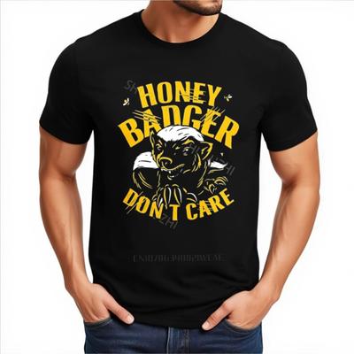 Herren T-Shirt Sommer Herren T-Shirt Herren T-Shirt Neu Honigdachs Egal Herren Schwarz Logo T-Shirt Marke Top T-Shirts T-Shirt