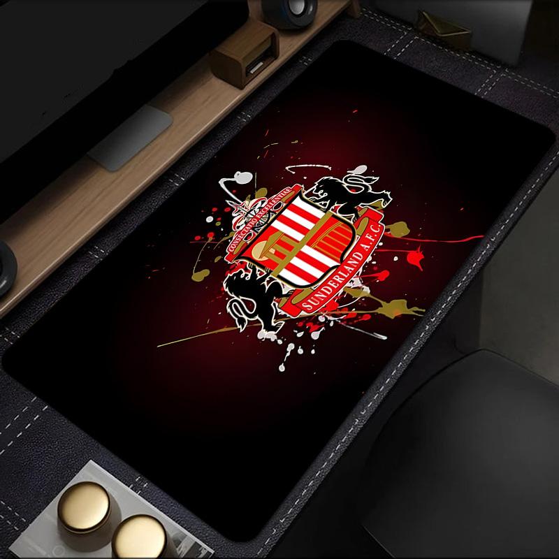 Tappetino per Mouse Calcio Sunderland, Base in Gomma, Tappetino per Mouse per Giocatori e Uso Ufficio, Scrivania da Gioco, Tappetino Facile da Pulire Regali di Natale per Fan