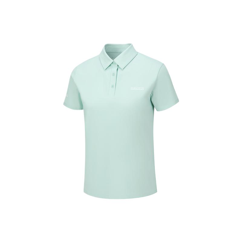 Skechers Classic Solid Color Breathable Pullover Polo Shirt Women tops P226W111-019Z S