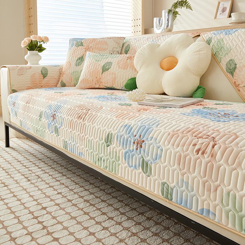 Summer Sofa Cushion Latex Summer Cool Breathable Summer Mat Non-Slip Living Room Sofa Cover Cloth Backrest Towel