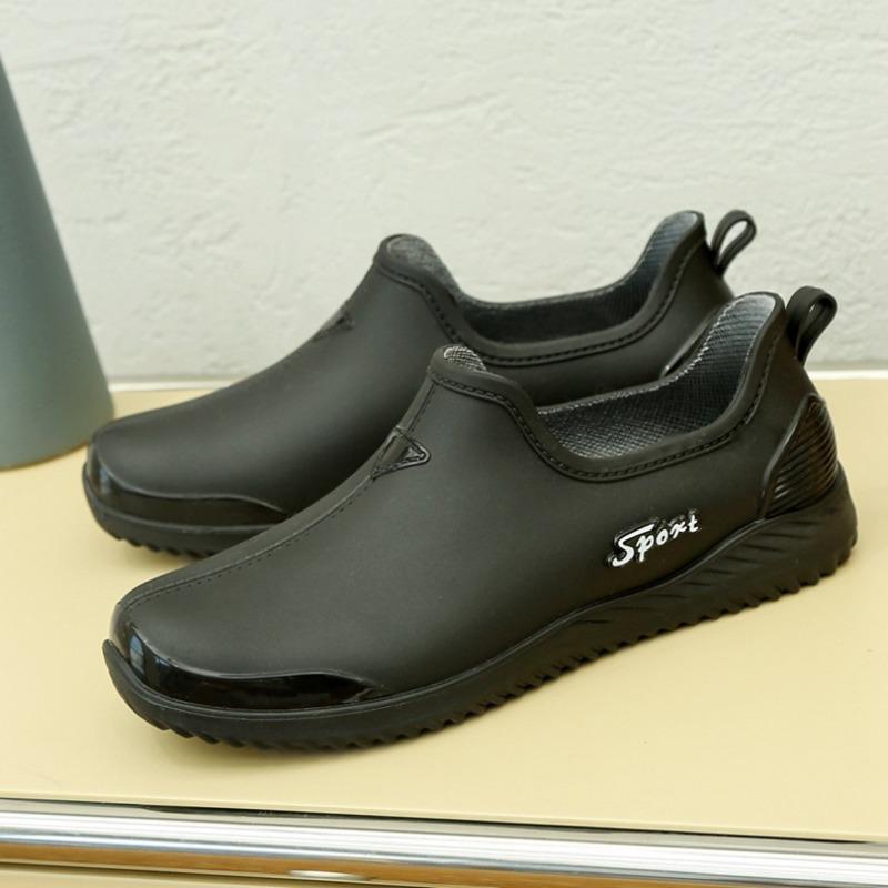 Shallow dopamine spring and autumn women's rain shoes kitchen cleaning canteen mother shoes waterproof shoes one pedal overshoes women's rubber shoes