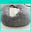 Color Solid Large Soft Plush Portable Living Room Lazy Sofa Cover Bean Bag Cover