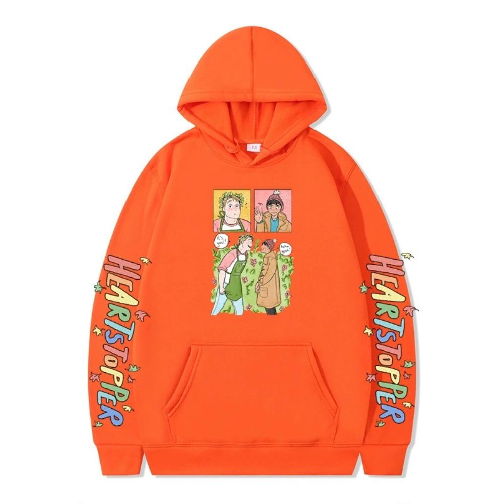 Unisex Heartstopper Hoodie Nick und Charlie Sweatshirt Grafisch Bedruckt Streetwear Hoodies für Paare Männer Frauen