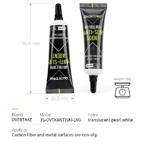 OVERTAKE Carbon Fiber Anti-Slip Paste 10ml Bicycle Seatpost/Handlebar Grip Glue for MTB/Shimano Non-Slip Lubricant