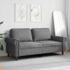 2 Seater Sofa Dark Grey 140 Cm Velvet