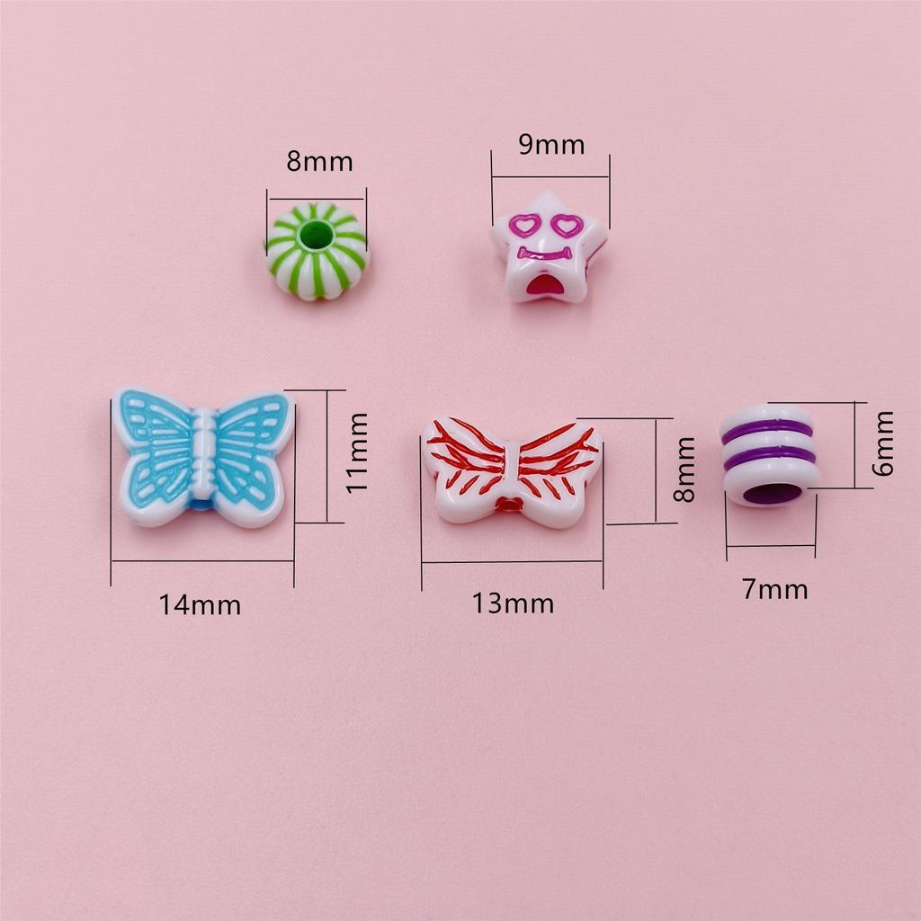 100Pcs Pumpkin DIY Handmade Materials Butterfly Acrylic Beads for Earrings Necklaces Jewelry Marking DIY Accessories
