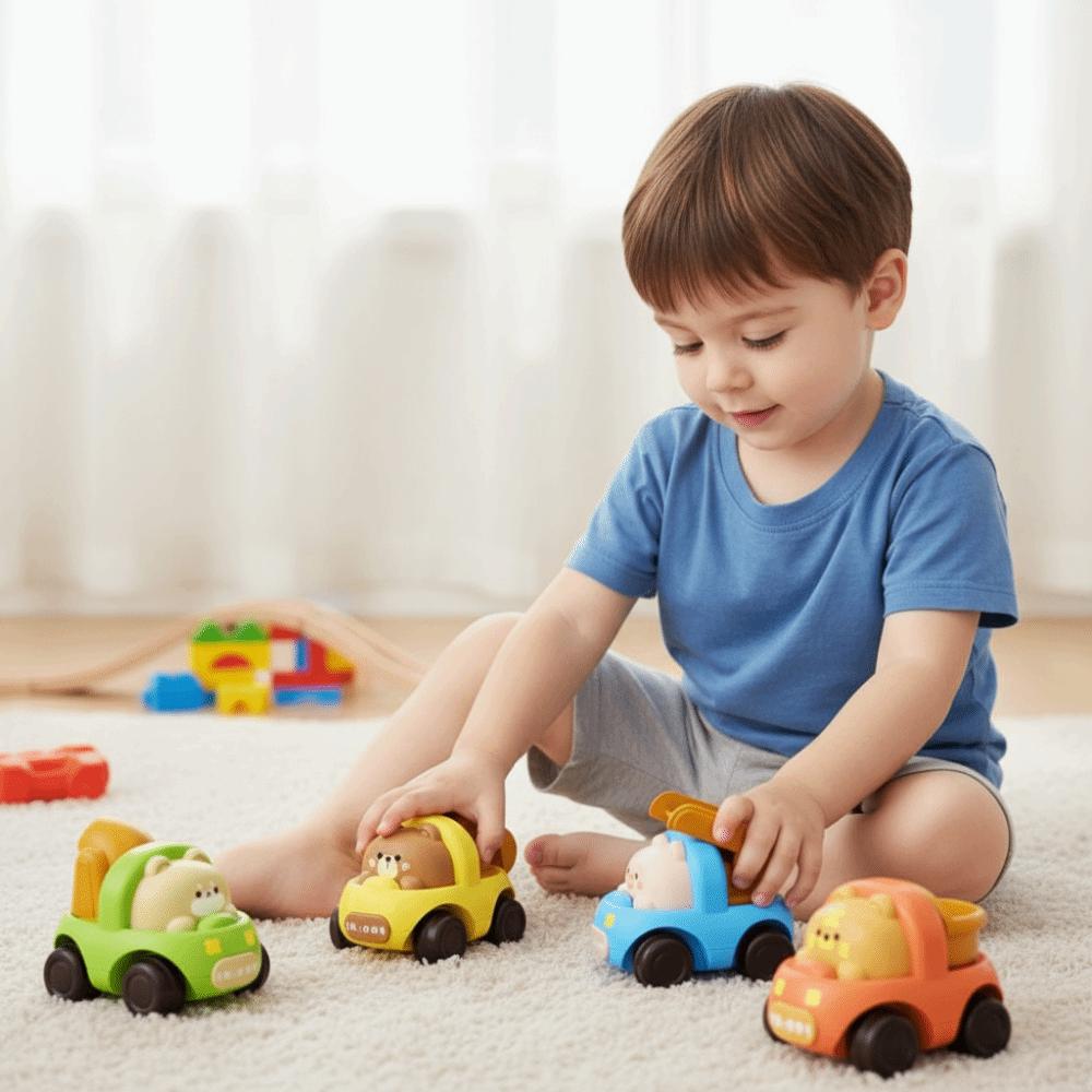 High Quality Engineering Car Toy Rounded Design Inertia Toy Car Inertial Drive Excavator Kids Gift