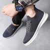 Board shoes men's summer new breathable fashion simple men's shoes flying woven low-top comfortable lace-up casual shoes