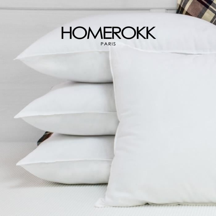 Pillow - HOMEROKK - 60 X 60 Cm - Polyester Microfiber - Silicone Filling - Washable 40°