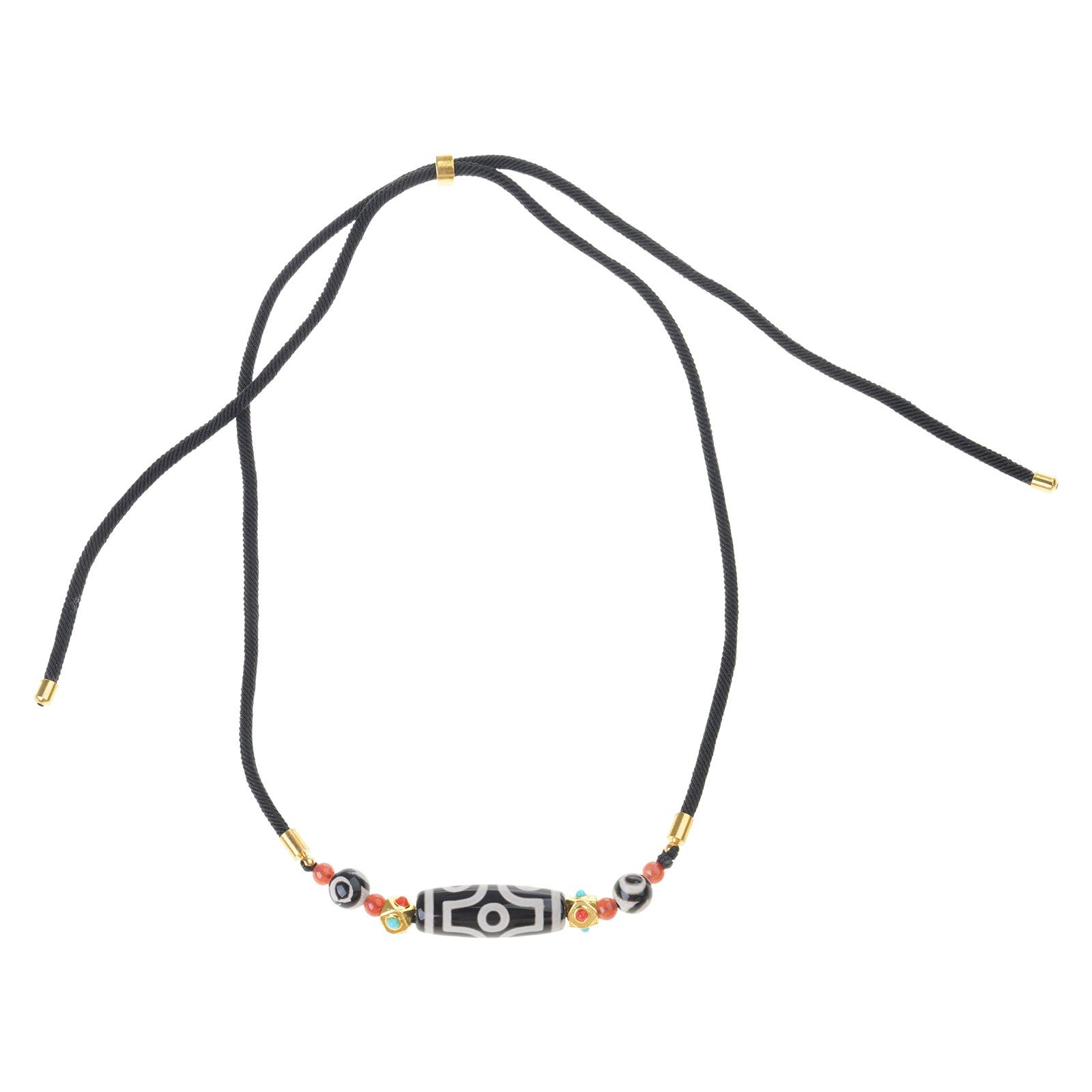 

Натуральный агат Ожерелье Дзи с девятью глазами, символизирующее силу, Древнее культурное мастерство, шейное украшение для повседневной носки 3