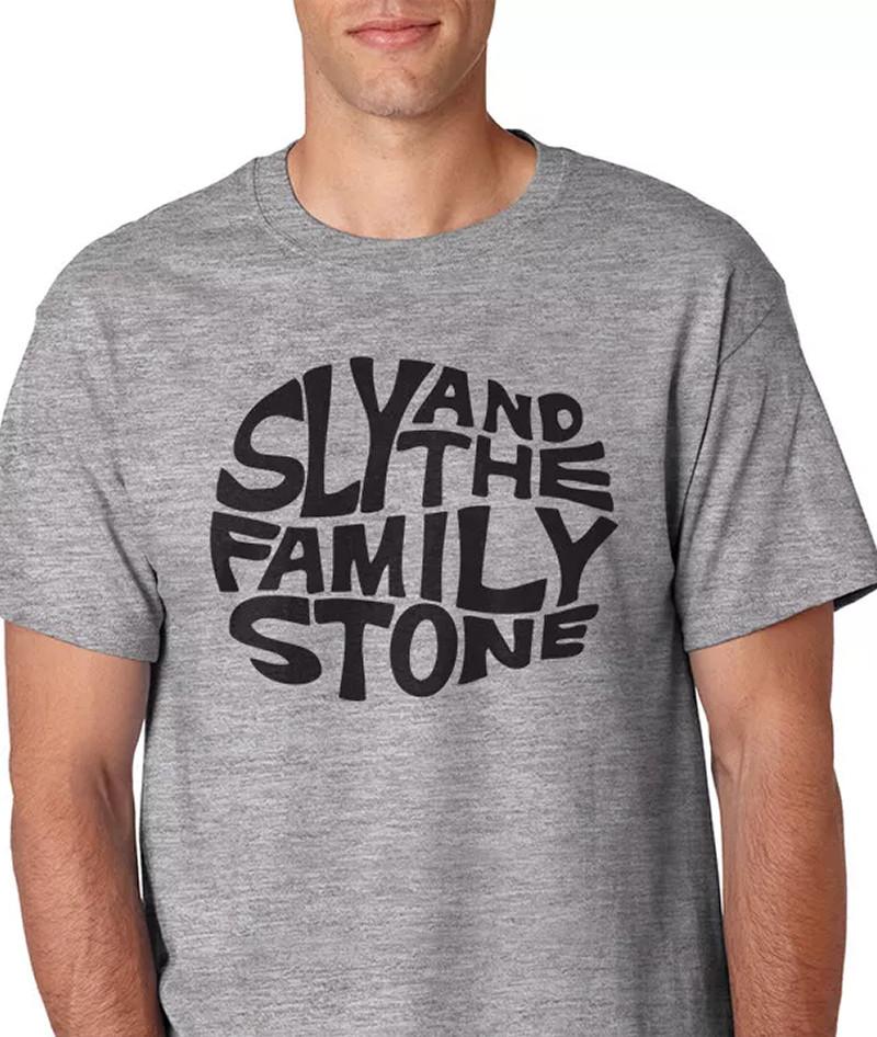 SLY AND THE FAMILY STONE Логотип Фанк-группа Хлопковая футболка S-5XL Унисекс Футболка XXL