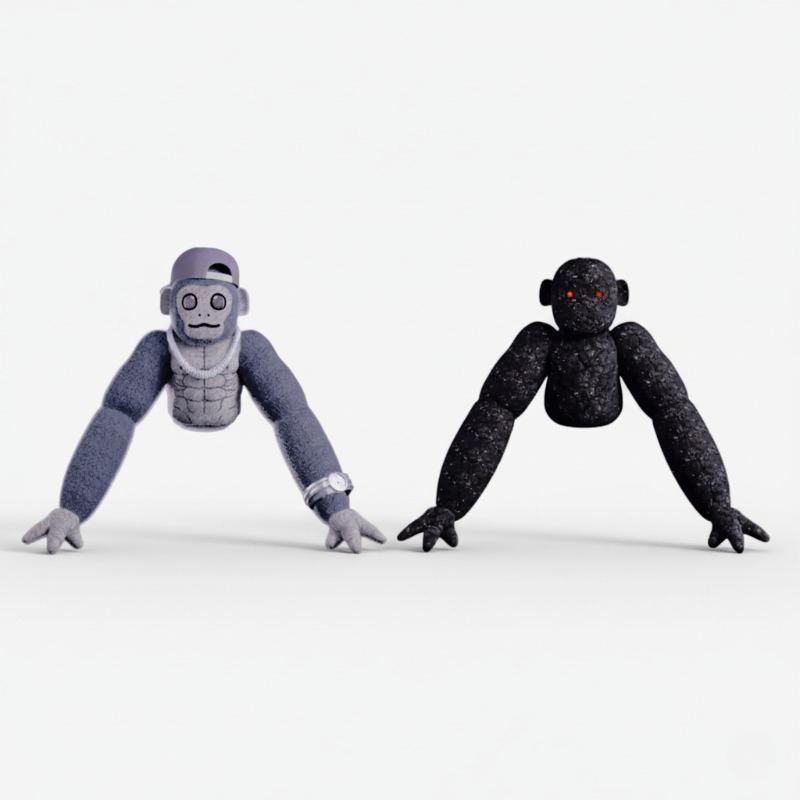 2026 New Scary Baboon Plush Toy Soft Stuffed Doll Horror Game Character Collectible Room Decoration Kids Easter Gift