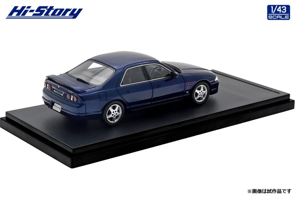 INTERALLIED Hi Story 1/43 Scale Nissan Skyline 4-Door Sedan GTS25t Type M Spec II (1996) Deep Marine Blue (Finished Model) HS477BL